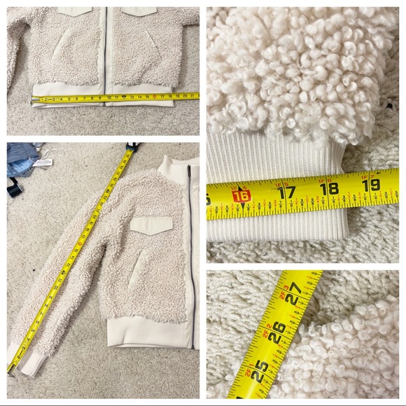 EXPRESS X Negin Mirsalehi sherpa jacket off white cream - Picture 8 of 10